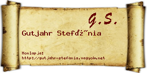 Gutjahr Stefánia névjegykártya